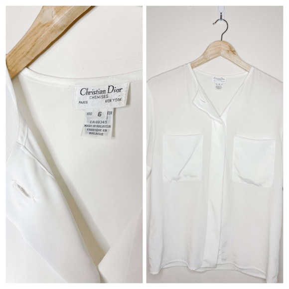 Christian Dior Button-Up Chemise Top - Picture 1 of 7